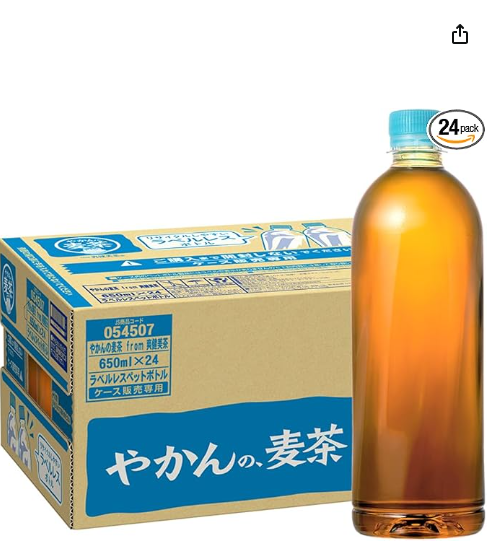 コカ・コーラ やかんの麦茶 from 爽健美茶 ラベルレス 650mlPET×24本
